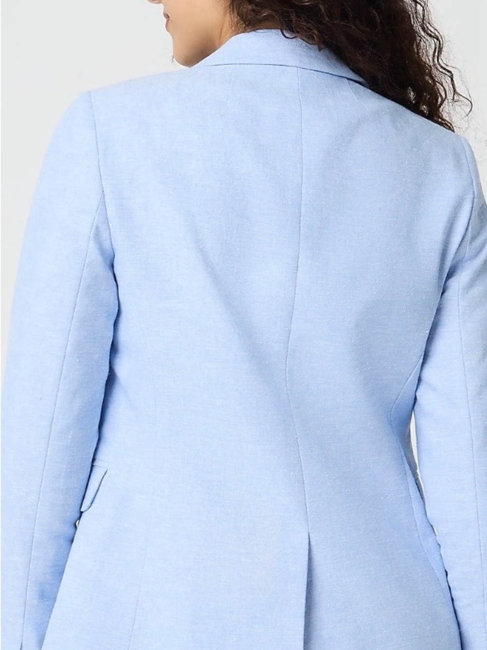 J. Crew Factory Light Blue Linen-Blend Blazer - Picture 4 of 11